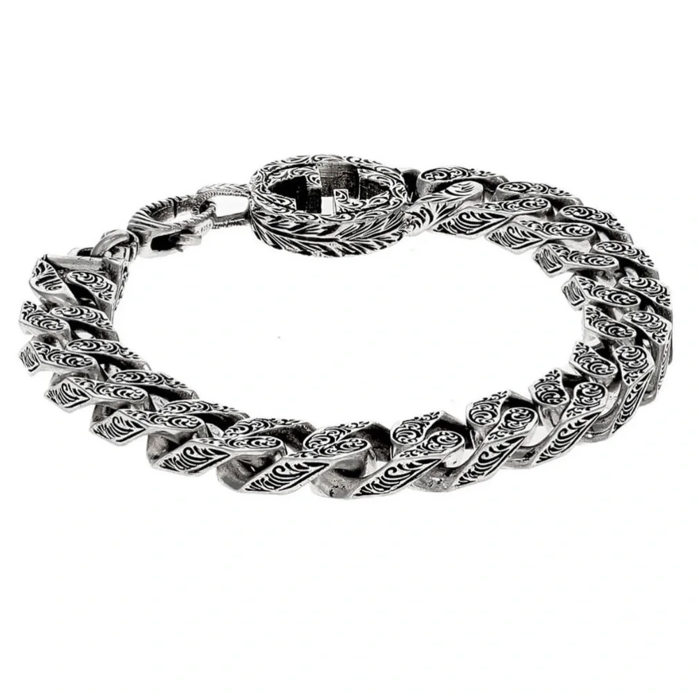 GUCCI Silver Interlocking G Chain Bracelet - Picture 3 of 7